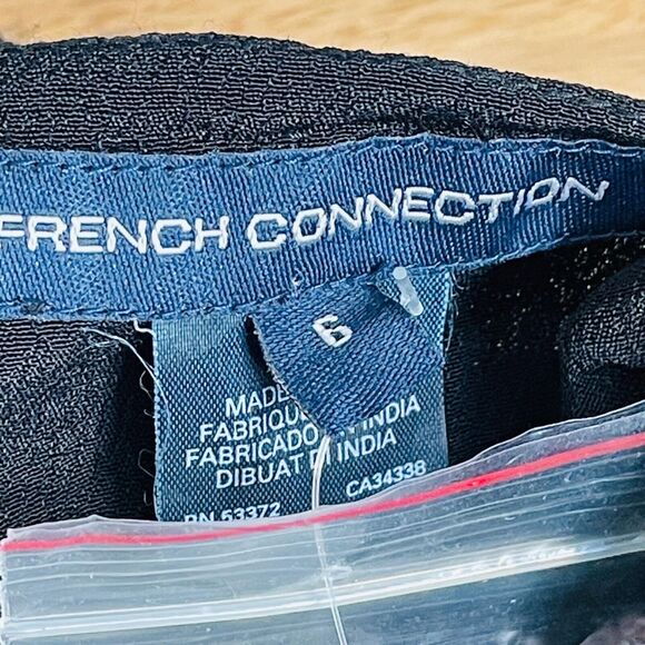 French Connection Black Fully Lined Buzzy Beaded Spaghetti Night Out Dress. NWT - Picture 5 of 10